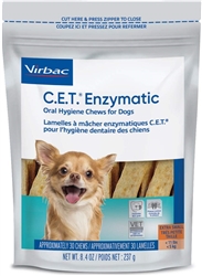 CET Enzymatic Chews For Dogs, X-SMALL Under 11 lbs, 30 Chews