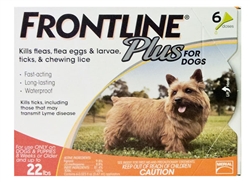Frontline Plus For Dogs 5-22 lbs, Orange 6 Tubes