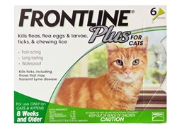 Frontline Plus For Cats - Green 6 Tubes