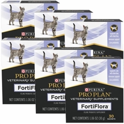 Purina Pro Plan Veterinary Diets FortiFlora Feline Nutritional Supplement, 30 Sachets - 6 pack