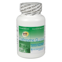 Coenzyme Q10 For Dogs & Cats, 10mg, 100 Capsules