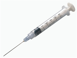 Monoject Syringe 3 cc, 22G X 1", Luer Lock, Single Syringe