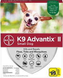 K9 Advantix II For Small Dogs Up To 10 lbs, 6 Pack