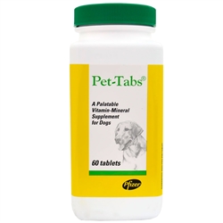 Pet-Tabs Vitamin Mineral Supplement, 60 Chewable Tablets