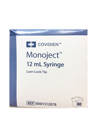 Monoject Syringe 3 cc, 22G X 1", Luer Lock, 100/Box