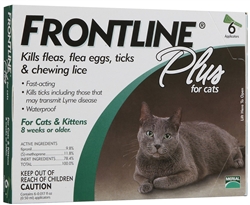 Frontline Plus For Cats - Green 12 Tubes
