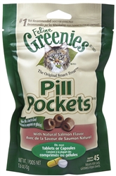 Feline Greenies Pill Pockets, Salmon Flavor, 45 cnt.