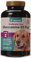 NaturVet Glucosamine DS-MSM-Chondroitin, Stage 2 Max, 60 Chew Tabs