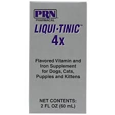 Liqui-Tinic 4X Vitamin & Iron Supplement For Dogs & Cats, 2 oz.