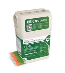 UltiCare VetRx Insulin Syringe U-40 1cc 29G X 1/2" UltiGuard 100/Box