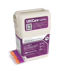 UltiCare VetRx Insulin Syringe U-40 3/10cc 29G X 1/2" UltiGuard 100 Ct