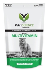 VetriScience Nu Cat MultiVitamin, 30 Bite-Sized Chews