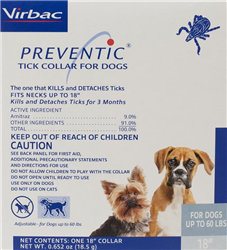 Preventic Tick Collar For Dogs Up To 60 lbs, 18''