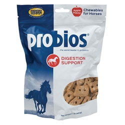 Probios Horse Treats, Digestion Support, 1 lb. Pouch Apple Flavored