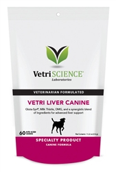 Vetri Liver Canine Bite-Sized Chews, 60 Count