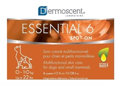 Dermoscent Essential 6 Spot-On Skin Care - Small Dogs 0-22 lbs 4 Tubes