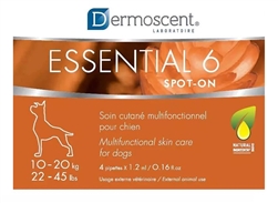 Dermoscent Essential 6 Spot-On Skin Care - Medium Dog 22-45 lb 4 Tubes