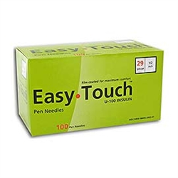 EasyTouch Pen Needles, 29G X 1/2", 100/Box