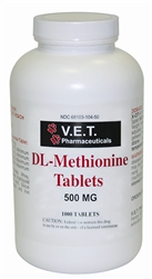 DL-Methionine 500mg - 1000 Tablets