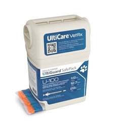 UltiCare VetRx Insulin Syringe U-100 1/2cc 29GX1/2 UltiGuard 100 CT