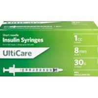 UltiCare Insulin Syringe U-100 1 cc, 30G X 5/16", 100/Box