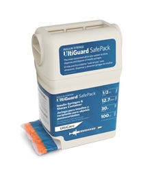 UltiCare UltiGuard Insulin Syringe U-100 1/2cc 30G X 1/2", 100 Count
