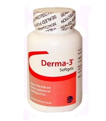 Derma-3 Softgels For Cats & Small Breeds, 60 Capsules
