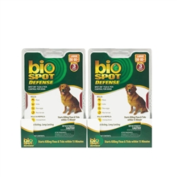 Bio Spot Defense Flea & Tick Spot On - Dogs 56-80 lbs - 6 Months