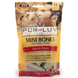 Pur Luv Mini Bones - Bacon, 11 Bones