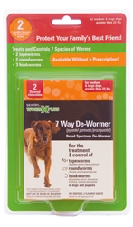 Sentry HC WormX Plus 7 Way De-Wormer For Medium & Large Dogs, 2 Chewable Tablets