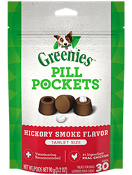 Greenies Pill Pockets for Dog, Hickory Smoke - Tablet Size, 30 CT