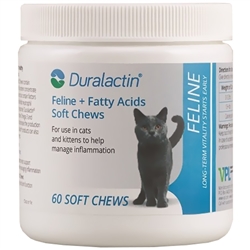 Duralactin Feline + Fatty Acids Soft Chews, 60 Count