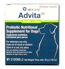 VetOne Advita Probiotic Nutritional Supplement For Dogs, 30 Packets