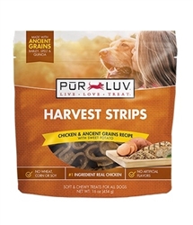 Pur Luv Harvest Strips Chicken & Ancient Grains, 16oz