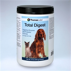 Thomas Labs Total Digest Digestive Enzyme & Probiotic Formula For Pets, 16 oz Powder
