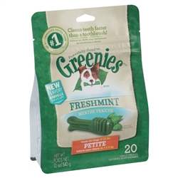 GREENIES Freshmint Dental Chews for Dogs, Petite, 20 Count