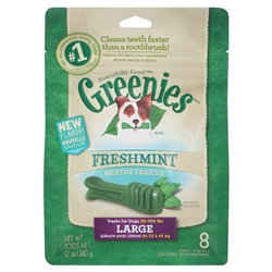 GREENIES Freshmint Dental Chews for Dogs, Large, 8 Count