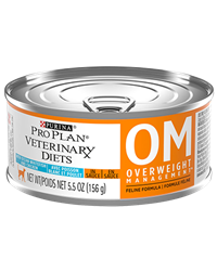 Purina Pro Plan Veterinary Diets OM Overweight Management FELINE with Ocean Whitefish and Chicken, 5.5 oz Can (CASE 24)