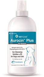 VetOne Aurocin Plus Ear Cleansing Solution + PS, 4 oz