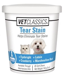 VetClassics Tear Stain Supplement, 65 Soft Chews