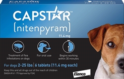 Capstar For Dogs 2-25 lbs, 6 Tablets