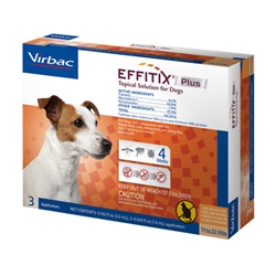 EFFITIX Plus Topical Solution For Dogs 11-22.9 lbs, 3 Month Supply