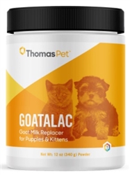 Thomas Pet Goatalac Goat Milk Replacer For Puppies & Kittens, 12 Powder