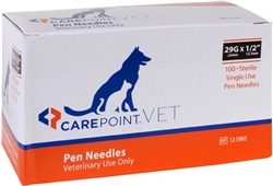 CarePoint VET Pen Needles 29G x 1/2", 100/Box